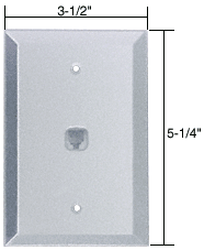 SINGLE TELEPHONE COVERPLATE - MIRROR: click to enlarge